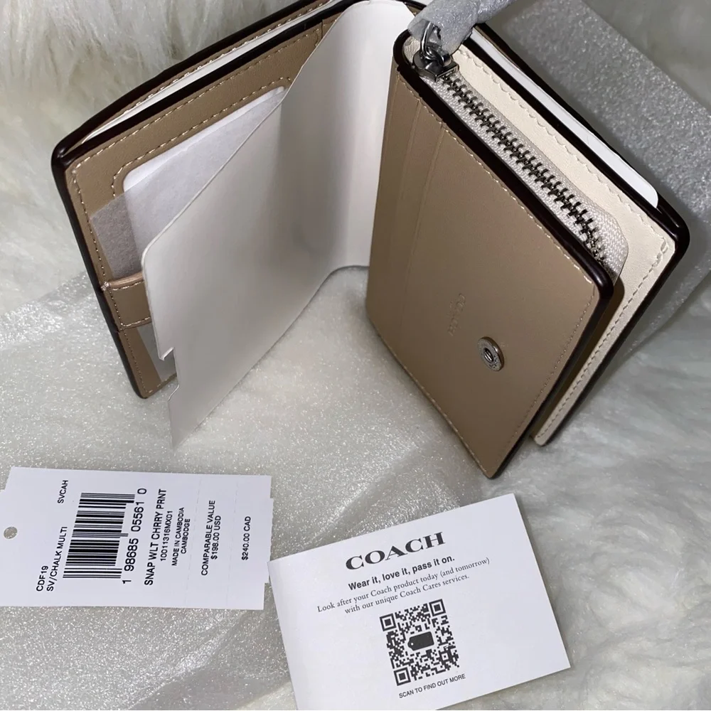 Coach Cherry print wallet New